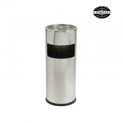 Stainless Steel Lobby Bin with Ashtray 10L